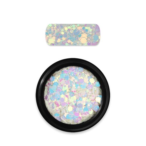 Moyra holo glitter mix No. 12 Chameleon white