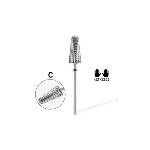 Pearl Nails - VOLCANO karbid csiszolófej - KÉTKEZES - Coarse