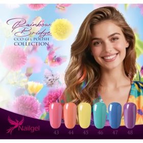   Nailgel CCO Gél Lakk 6 db-os színválogatás - Rainbow Bridge - Ajándék Margarétával 