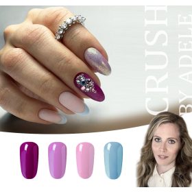   Nailgel - Crush  by Adele gél lakk kollekció 4 db géllakkal és ajándék margarétával