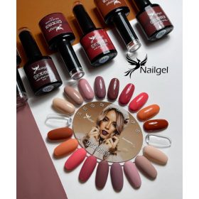   Nailgel - Decadencia 9 darabos gél lakk válogatás ajándék margarétával