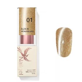 Nailgel - Elza In Wonderland Cat Eye gél lakk 01 arany  8ml