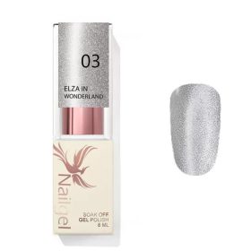 Nailgel - Elza In Wonderland Cat Eye gél lakk 03 ezüst 8ml