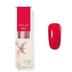 Nailgel - Glassy Top Coat - RED - Fényzselé  8ml