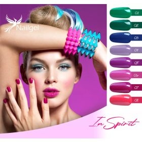   Nailgel Inspirit gél lakk kollekció 8db gél lakkal és ajándék margarétával