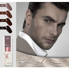   Nailgel - Mr Brown  gél lakk kollekció 4 db géllakkal és ajándék margarétával