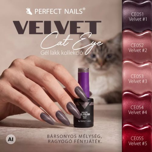Perfect Nails - cat eye mágneses gél lakk - CE053 Velvet #3 8ml