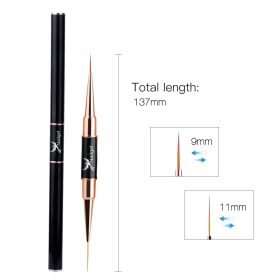   Nailgel 0-ás díszítő ecset, dupla végű, 9 és 11 mm szálhosszú