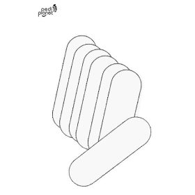   Pedi Planet sarokreszelő lap fehér "180" (20db) FÉM nyelű sarokreszelőhöz